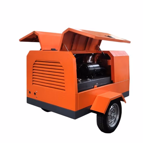 Дизельный винтовой портативный воздушный компрессор мощностью 185 куб. футов в минуту для домкрата Hammer