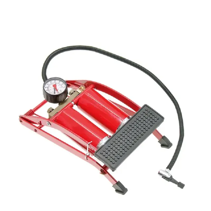 Двойной цилиндр с точным манометром, велосипедный ножной насос, портативные ножные напольные насосы для велосипедов, автомобилей, велосипедов, мотоциклов (48300004/48300008)